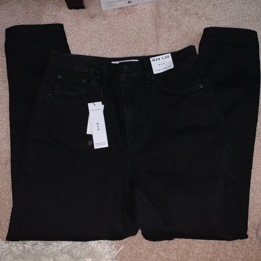 Topshop Mom Jeans Black